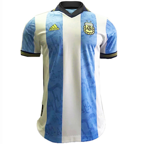 Argentina home uniform special retro soccer jersey men's blue sportswear football top shirt 2022